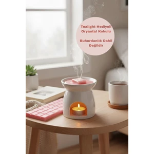 Trend Mum Tealight Hediyeli Buhurdanlık Koku Tableti %100SOYAWAX Melts Buhurdanlık Mumu,buhurdanlık Kokulu Mum
