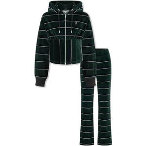 Kadife Kapüşonlu Eşofman Takımı / Yeşil