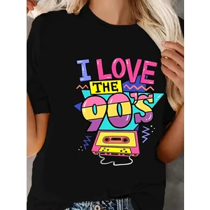 90'lar Seviyorum Grafik Baskılı Tişort