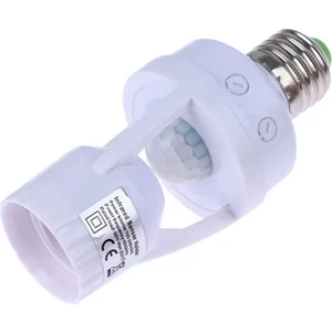 Monte Lua E27 Hareket Sensörlü Lamba Tutucu 110-240VOLT 60WATT, Ampul Soket Adaptörü Pır,