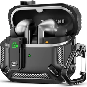 Samsung Galaxy Buds 3 Fe / Buds 3 Pro / Buds 3 ile Uyumlu Kılıf Kilitli Açma Kapama Koruyucu Kapak