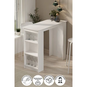 Bar Masası Ada Mutfak Yemek Masası Mutfak Masası Mutfak Adası İbiza Beyaz