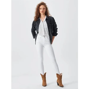 Ltb Alberta Black Feather Wash Kadın Kot Ceket