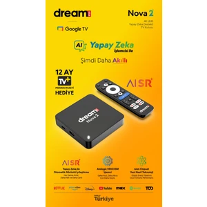 Nova 2 | 4K |  Android 14 |  TV+ (12 Ay Premium Üyelik Hediyeli) 4K Lisansli Android TV Box | 2GB Ram | 32GB Hafıza