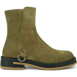 Tamer Tanca Kadın Hakiki Deri Yeşil Casual Bot 1061 2313 Bn Bot SK24-25 Olıve Suet