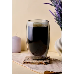 Füme Çift Cidarlı Latte Bardak 450 ml