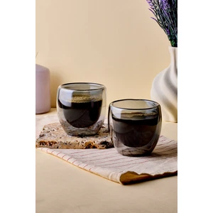 Füme 2'li Çift Cidarlı Espreso Cup 80 ml