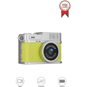 Dijital Fotoğraf Makineleri Video Kamera Mini Anahtarlık 1080P CMR35 Sarı