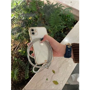 Gümüş Taşlı Telefon Boyun Askısı