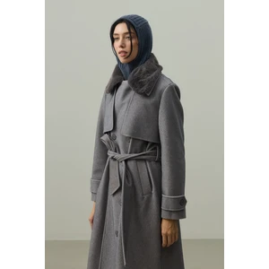 Lastik Örgülü Balaclava Başlık Indigo