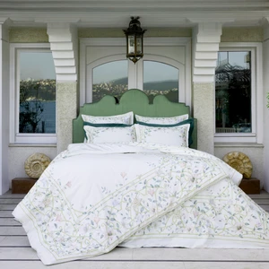 Allday Lukis Pamuk Saten Çift Kişilik Nevresim Takımı Ekru