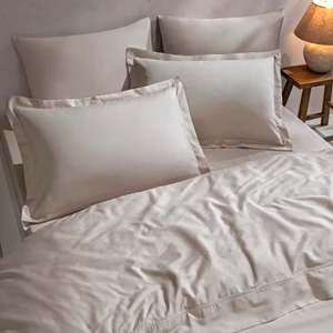 Mix&Match Pamuk Saten 2'li Volanlı Yastık Kılıfı Seti Taş