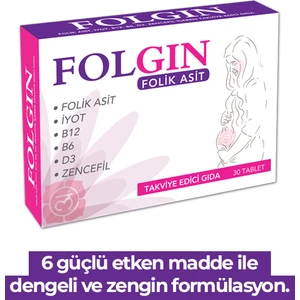 Folik Asit – 30 Kapsül | Kadın Sağlığı ve Gebelik Sürecine Destek Takviye Edici Gıda