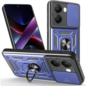 Techno Guru Poco X7 Pro Kılıf Kamera Koruma Sürgülü Şık Pars Tank Sert Silikon Kapak