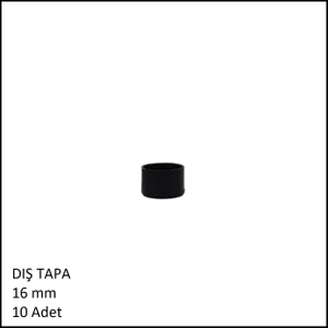 Tapa, Plastik Sandalye, Profil Tapası Ø16 mm Dış 10 Adet