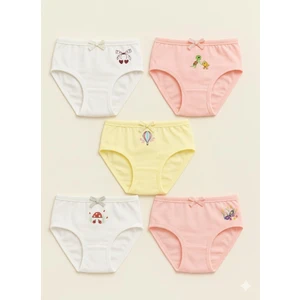 Kız Çocuk 5'li Desenli Slip