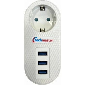 Akım Termal Çocuk Korumalı 3 USB Girişli Tekli Priz
