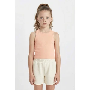 Kız Çocuk Bisiklet Yaka Basic Düz Atlet D0877A824HS