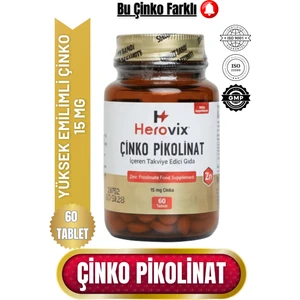 Çinko Pikolinat 60 Tablet 15 Mg