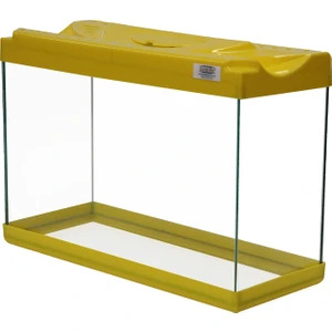 Kanki Pet 35 Cm KP3518 Sarı Renkli Kapaklı Akvaryum 12 Litre Ekonomik