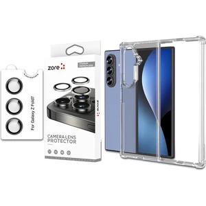 Samsung Galaxy Z Fold 7 Kılıf Zore Nitro Anti Shock Silikon Kılıf + Anti-Reflective Kamera Lens Koruyucu