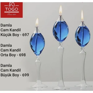 Cam Şamdan Kandil Büyük Ayaklı Oval