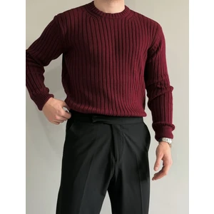 Erkek Oversize Fitilli Bisiklet Yaka