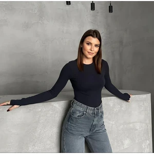 Kadın  Uzun Kollu Parmak Detaylı Basic Body