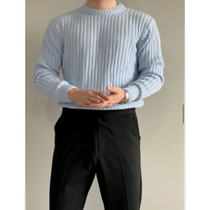 Erkek Oversize Fitilli Bisiklet Yaka