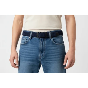 Elastik Örgü Unisex Kemer Lacivert