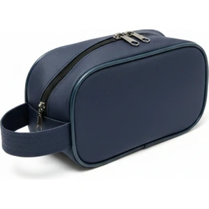 Deri Kişisel Bakım ve Seyehat Çanta Geniş Hacimli El Çantası Siyah