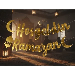 Hoşgeldin Ramazan LED Işıklı Kaliğrafi