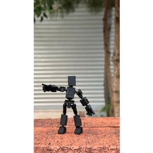 Mini 13 Aksiyon Figürü Robot Oyuncak 8cm Siyah