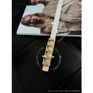 Ince Zincir Tokalı Basic Kadın Pantolon Kemeri, Ceket Kemeri, Elbise Kemeri, Gömlek Kemeri