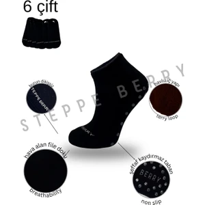 Steppe Berry 6'lı Kadın Pilates Yoga Çorabı