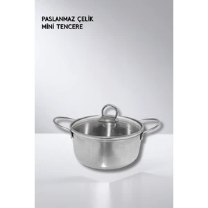 Paslanmaz Çelik Tencere , Mini Tencere 15cm