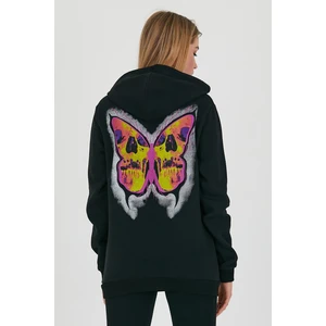 Polo State Kadın Kapüşonlu 3 iplik Sweatshirt  Siyah