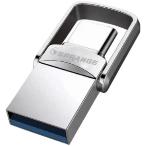 Akıllı Durak 2'si 1 Arada USB 3.2 Type-C ve USB 64GB Metal Flash Disk