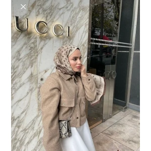 Sevimia Scarf Lv Desen Çift Taraflı Jakar Şal