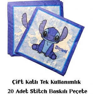 Stitch Karakter Baskılı Doğum Günü Peçetesi