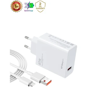 67W Pro USB Power Adaptör + Type-C – Type-C Hızlı Şarj Kablo Seti