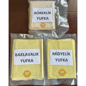 3 Çeşit Yufka (Baklavalık, Midyelik, Su Böreklik)