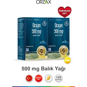 Ocean Balık Yağı 500MG 60 Kapsül 2 Adet