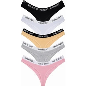 Vanilya Secret Kadın Beli Bant Lastikli Pamuklu Tanga 5'li