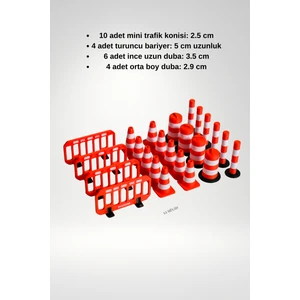Mini Oyuncak Trafik Dubası Seti - 24 Parça