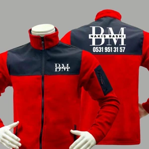 Bm Nakış Baskı Kişiye Özel Firma Logolu Softshell Polar