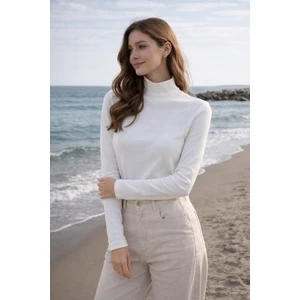 Bayan Yarım Balıkçı Yaka Triko Body