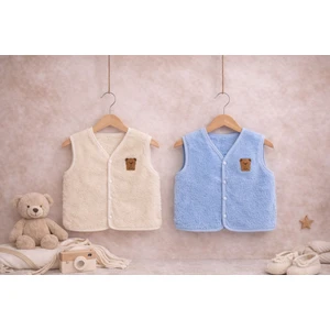Peluş Çıtçıtlı Çocuk Yelek