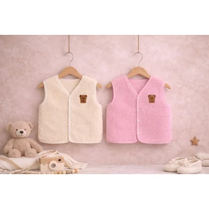Peluş Çıtçıtlı Çocuk Yelek