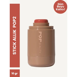 Pop Beauty Doğal Görünüm, Nemlendirici Etkili, Yanak ve Dudak Renklendirici Stick Allık